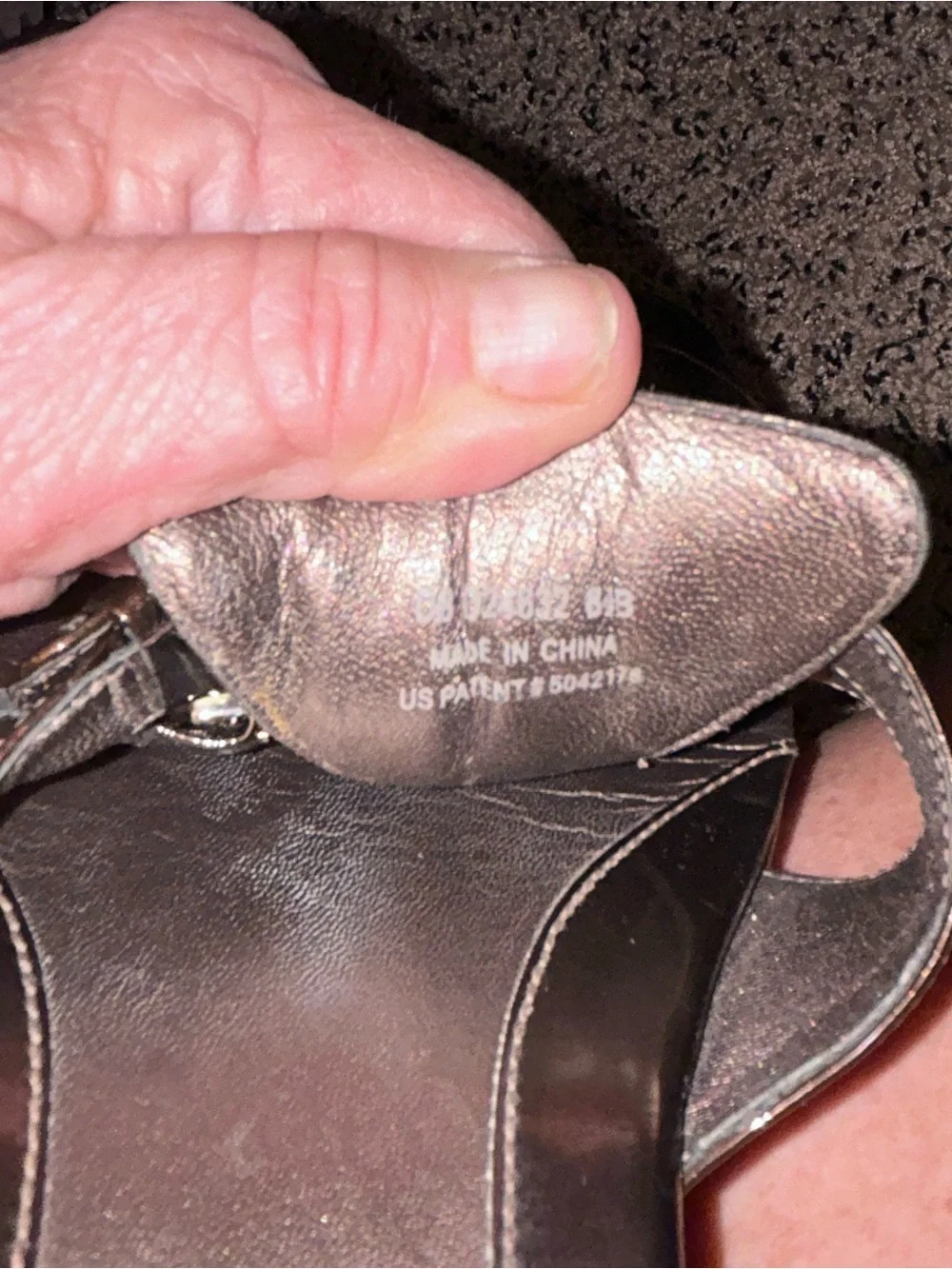 Cole Haan Air Melisa metallic bronze leather buckle thong wedge sandals 8.5
